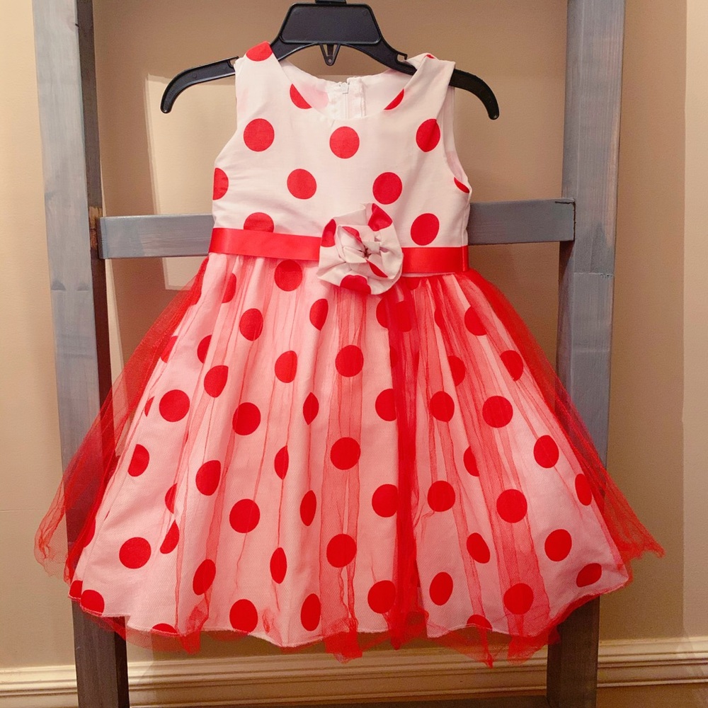 Red & White Polka Dot Party Dress
